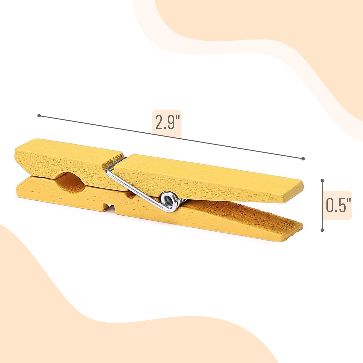 imageMr Pen Wooden Clothes Pins Large Natural Wood 50 Pack 29 Inch Rust Resistant for Classroom CraftsAssorted Colors
