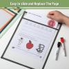 imageMr Pen Dry Erase Pocket Sleeves 10quotx14quot 6 pcs Colorful Dry Erase Sleeves Plastic Sleeves for Paper 85x11 Dry Erase Pockets Reusable Sleeves Plastic Paper Sleeves Dry Erase Sheet ProtectorsAutumn