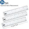 imageMr Pen Plastic Ruler 12 Inch 50 Pack Metric ampamp Imperial Clear Ruler Set Clear Ruler 12 Inch Ruler Bulk Plastic Ruler 12 Inch Plastic Rulers 12 Inch Bulk Rulers for Kids BulkClear