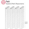 imageMr Pen Plastic Ruler 12 Inch 50 Pack Metric ampamp Imperial Clear Ruler Set Clear Ruler 12 Inch Ruler Bulk Plastic Ruler 12 Inch Plastic Rulers 12 Inch Bulk Rulers for Kids BulkClear