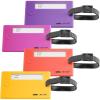 imageMr Pen Luggage Tags 4 Pack Colorful Rectangular Plastic 4 Long X 275 Wide Blue Coral Yellow ampamp PeachPurple  Pink  Coral  Yellow