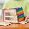 imageMr Pen Colored Popsicle Sticks Wooden Rainbow Colored Popsicle Sticks for Crafts 200 Pack 45 InchBlack