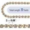 imageMr Pen Crystal Rhinestone Close Chain 1 Roll 11 Yard 2mm Rhinestones Silver Rhinestones for Jewelry Rhinestone Chain for Crafts Roll of Rhinestones for Crafts Crystal Rhinestone Chain TrimGold