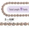 imageMr Pen Crystal Rhinestone Close Chain 1 Roll 11 Yard 2mm Rhinestones Silver Rhinestones for Jewelry Rhinestone Chain for Crafts Roll of Rhinestones for Crafts Crystal Rhinestone Chain TrimRose Gold