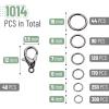 imageMr Pen Open Jump Rings Silver 1014 pcs 6 Sizes Open Jump Rings for Jewelry Making Silver Jump Rings and Lobster ClaspsBlack