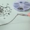 imageMr Pen Open Jump Rings Silver 1014 pcs 6 Sizes Open Jump Rings for Jewelry Making Silver Jump Rings and Lobster ClaspsBlack