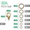 imageMr Pen Open Jump Rings Silver 1014 pcs 6 Sizes Open Jump Rings for Jewelry Making Silver Jump Rings and Lobster ClaspsBronze