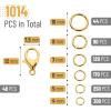 imageMr Pen Open Jump Rings Silver 1014 pcs 6 Sizes Open Jump Rings for Jewelry Making Silver Jump Rings and Lobster ClaspsGold