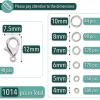 imageMr Pen Open Jump Rings Silver 1014 pcs 6 Sizes Open Jump Rings for Jewelry Making Silver Jump Rings and Lobster ClaspsSilver