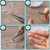 imageMr Pen Open Jump Rings Silver 1014 pcs 6 Sizes Open Jump Rings for Jewelry Making Silver Jump Rings and Lobster ClaspsSilver