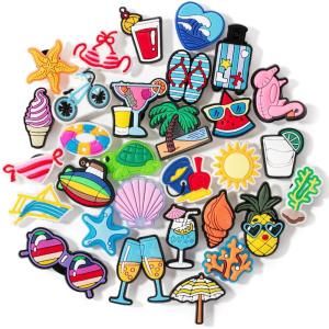 imageMr Pen Different Charms 30 50 60 Pcs PVC Random Different Charms Decoration Charms for DecorationTropical Paradise