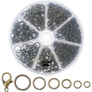 imageMr Pen Open Jump Rings Silver 1014 pcs 6 Sizes Open Jump Rings for Jewelry Making Silver Jump Rings and Lobster ClaspsBronze