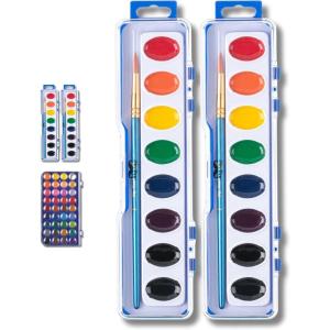 imageMr Pen Washable Watercolors 2 Pack 8 Colors with Paint Brush Watercolor Paint Set Water Color Painting Kids Watercolors for Kids and Adults Kids Watercolor Paint Set Watercolor Set Kids8 Color Pack of 2  2 Brushes