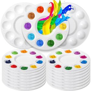 imageMr Pen 4 Pack Paint Tray Palettes Kids Plastic Paint Holder Trays for Kids16 Pack