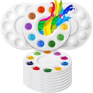imageMr Pen 4 Pack Paint Tray Palettes Kids Plastic Paint Holder Trays for Kids8 Pack