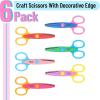 imageMr Pen Craft Scissors  Decorative Edge 6 Pack Zig Zag Scrapbooking Fancy Pattern DesignBright