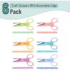 imageMr Pen Craft Scissors  Decorative Edge 6 Pack Zig Zag Scrapbooking Fancy Pattern DesignRainbow