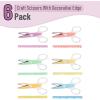 imageMr Pen Craft Scissors  Decorative Edge 6 Pack Zig Zag Scrapbooking Fancy Pattern DesignWhite  Pastel
