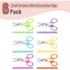 imageMr Pen Craft Scissors  Decorative Edge 6 Pack Zig Zag Scrapbooking Fancy Pattern DesignWhite  Vibrant