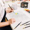 imageMr Pen Miniature Paint Brush Set  9 Pcs Fine Detail Paint Brushes Tiny ampamp Micro Point BrushesGold  Black