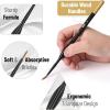 imageMr Pen Miniature Paint Brush Set  9 Pcs Fine Detail Paint Brushes Tiny ampamp Micro Point BrushesGold  Black