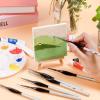 imageMr Pen Miniature Paint Brush Set  9 Pcs Fine Detail Paint Brushes Tiny ampamp Micro Point BrushesSilver  Black