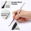 imageMr Pen Miniature Paint Brush Set  9 Pcs Fine Detail Paint Brushes Tiny ampamp Micro Point BrushesSilver  Black