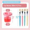 imageMr Pen No Spill Paint Cups with Pastel Colored Lids 4 pcs with 4 Paint Brushes Paint Containers with Lids Paint Cups with Lids for Kids Paint Cups for Painting Spill Proof Paint Cups for Kids