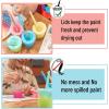 imageMr Pen No Spill Paint Cups with Pastel Colored Lids 4 pcs with 4 Paint Brushes Paint Containers with Lids Paint Cups with Lids for Kids Paint Cups for Painting Spill Proof Paint Cups for Kids