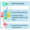 imageMr Pen No Spill Paint Cups with Pastel Colored Lids 4 pcs with 4 Paint Brushes Paint Containers with Lids Paint Cups with Lids for Kids Paint Cups for Painting Spill Proof Paint Cups for Kids