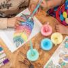 imageMr Pen No Spill Paint Cups with Pastel Colored Lids 4 pcs with 4 Paint Brushes Paint Containers with Lids Paint Cups with Lids for Kids Paint Cups for Painting Spill Proof Paint Cups for Kids