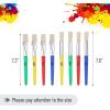 imageMr Pen Paint Brushes for Kids 8 Pcs Toddler Paint Brushes Chubby Paint Brushes Flat Paint Brush Kids Paint Brush Set Washable Paint Brush for Kids Watercolor Acrylic Paint Brush