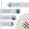 imageMr Pen Paint Brushes for Kids 8 Pcs Toddler Paint Brushes Chubby Paint Brushes Flat Paint Brush Kids Paint Brush Set Washable Paint Brush for Kids Watercolor Acrylic Paint Brush