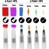 imageMr Pen Watercolor Brush Pens 6 pcs Pointed ampamp Flat Tips Nylon Bristles White Refillable Portable InkWater Brush