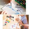 imageMr Pen Watercolor Brush Pens 6 pcs Pointed ampamp Flat Tips Nylon Bristles White Refillable Portable InkWater Brush