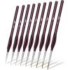 imageMr Pen Miniature Paint Brush Set  9 Pcs Fine Detail Paint Brushes Tiny ampamp Micro Point BrushesBrown