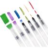 imageMr Pen Watercolor Brush Pens 6 pcs Pointed ampamp Flat Tips Nylon Bristles White Refillable Portable InkWater Brush