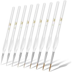 imageMr Pen Miniature Paint Brush Set  9 Pcs Fine Detail Paint Brushes Tiny ampamp Micro Point BrushesWhite
