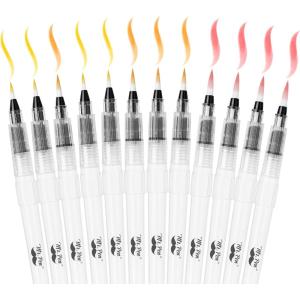 imageMr Pen Watercolor Brush Pens 12 Pack Watercolor Brushes Set Watercolor Pens for Adults Water Brush Pen Water Color Pens Watercolor Brush Set Refillable Brush Pen Water Brushes for Watercolor