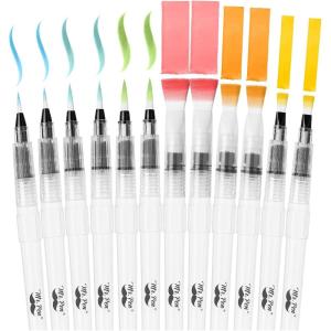 imageMr Pen Watercolor Brush Pens 12 pcs Watercolor Brushes Set Water Brush Pen Water Color Pens Watercolor Brush Set Refillable Brush Pen