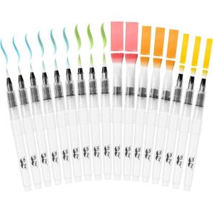 imageMr Pen Watercolor Brush Pens 18 Pack Watercolor Brushes Set Watercolor Pens for Adults Water Brush Pen Water Color Pens Watercolor Brush Set Refillable Brush Pen Water Brushes for Watercolor