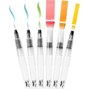 imageMr Pen Watercolor Brush Pens 6 Pack Watercolor Brushes Set Watercolor Pens for Adults Water Brush Pen Water Color Pens Watercolor Brush Set Refillable Brush Pen Water Brushes for Watercolor