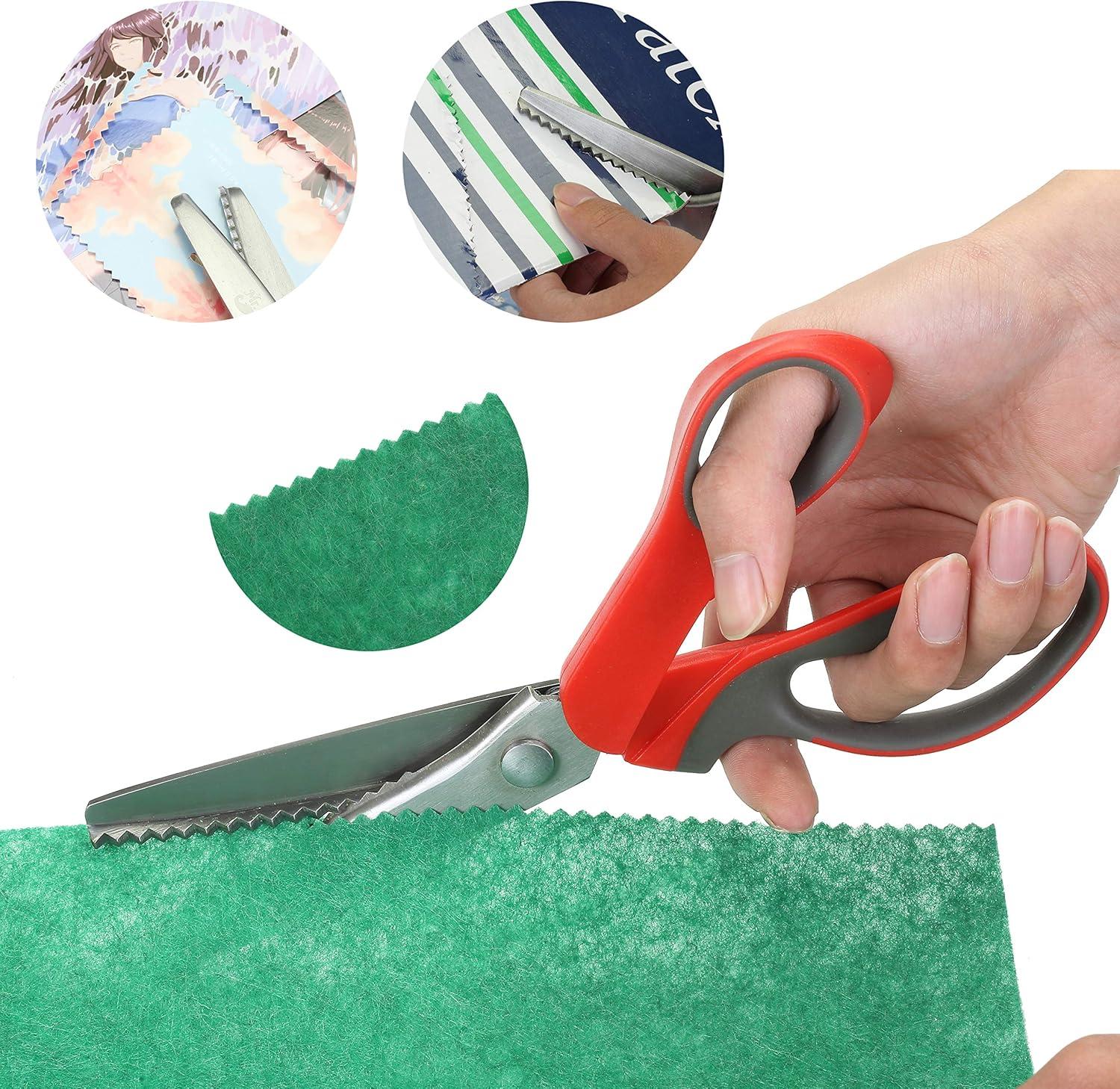 imageMr Pen Pinking Shears Zig Zag Scissors Pinking Shears for Fabric Decorative Edge Scissors Pinking Scissors Scissors with Designs Jagged Edge Scissors Sewing Pinking Shears Crimping Scissors