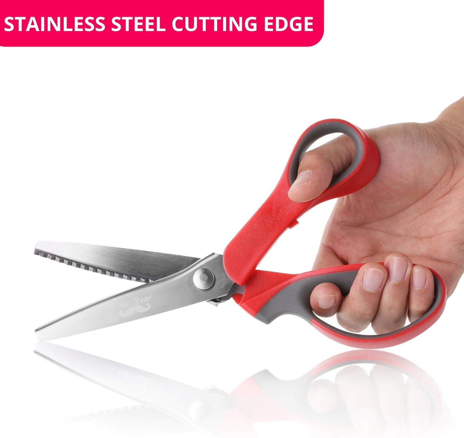 imageMr Pen Pinking Shears Zig Zag Scissors Pinking Shears for Fabric Decorative Edge Scissors Pinking Scissors Scissors with Designs Jagged Edge Scissors Sewing Pinking Shears Crimping Scissors