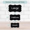 imageMr Pen Chalkboard Labels 200pc Assorted Shapes 1 White Chalk Marker and Small Towel Labels Label Stickers Labels for Storage Bins Sticker Labels Bottle Labels Food Labels Jar Labels200 pcs