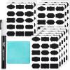 imageMr Pen Chalkboard Labels 200pc Assorted Shapes 1 White Chalk Marker and Small Towel Labels Label Stickers Labels for Storage Bins Sticker Labels Bottle Labels Food Labels Jar Labels150 pcs