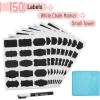 imageMr Pen Chalkboard Labels 200pc Assorted Shapes 1 White Chalk Marker and Small Towel Labels Label Stickers Labels for Storage Bins Sticker Labels Bottle Labels Food Labels Jar Labels150 pcs