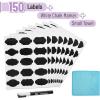 imageMr Pen Chalkboard Labels 200pc Assorted Shapes 1 White Chalk Marker and Small Towel Labels Label Stickers Labels for Storage Bins Sticker Labels Bottle Labels Food Labels Jar Labels150 pcs