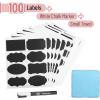 imageMr Pen Chalkboard Labels 200pc Assorted Shapes 1 White Chalk Marker and Small Towel Labels Label Stickers Labels for Storage Bins Sticker Labels Bottle Labels Food Labels Jar Labels100 pcs
