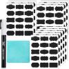 imageMr Pen Chalkboard Labels 200pc Assorted Shapes 1 White Chalk Marker and Small Towel Labels Label Stickers Labels for Storage Bins Sticker Labels Bottle Labels Food Labels Jar Labels150 pcs